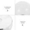 LED Bulb Diffuser Cover Half Circle Design Fog Proof Pc Material Even Soft Light Distribution Lamp Shade Ideal for Home Office