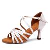 Upgrade  Hot Selling Heel 7/5cm Silk Satin Latin Ballroom BD Dance Latin Shoes Women Dance Shoes