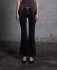 London Perfumes Archive Big Buckle Flare Jeans Black