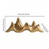 Abstract Mountain Peak Ornament Sleek Design Golden Range Sculpture HandPolished Chinese