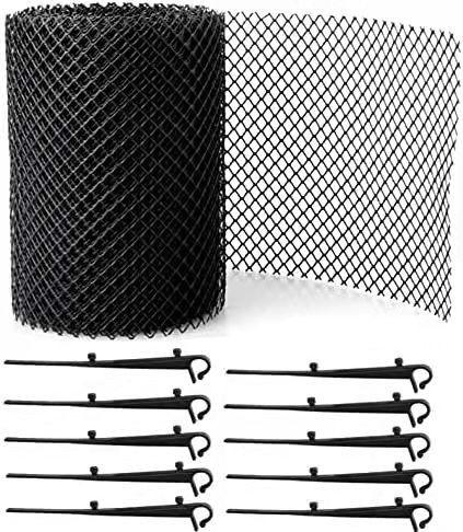 Black Finish Gutter Guard Net Roof Leaf Mesh Garden Debris Net