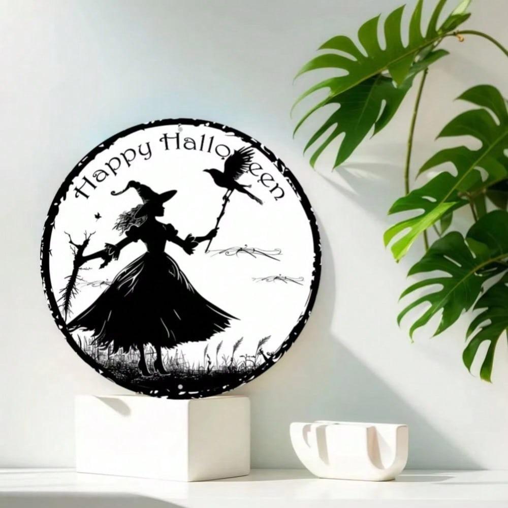 Halloween Witch Metal Wall Art Home Decor