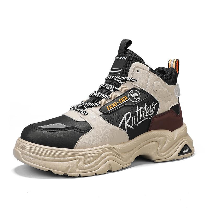 Men's shoes Martin boots men's autumn and winter new outdoor high-top casual tooling shoes autumn platform hiking shoes short boots