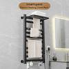 Smart Home Electric Heated Towel Rail Grey Electric Bathroom Bath Towel Dryer Warmer Heaters Punch Free Towel Rack Radiator 110v