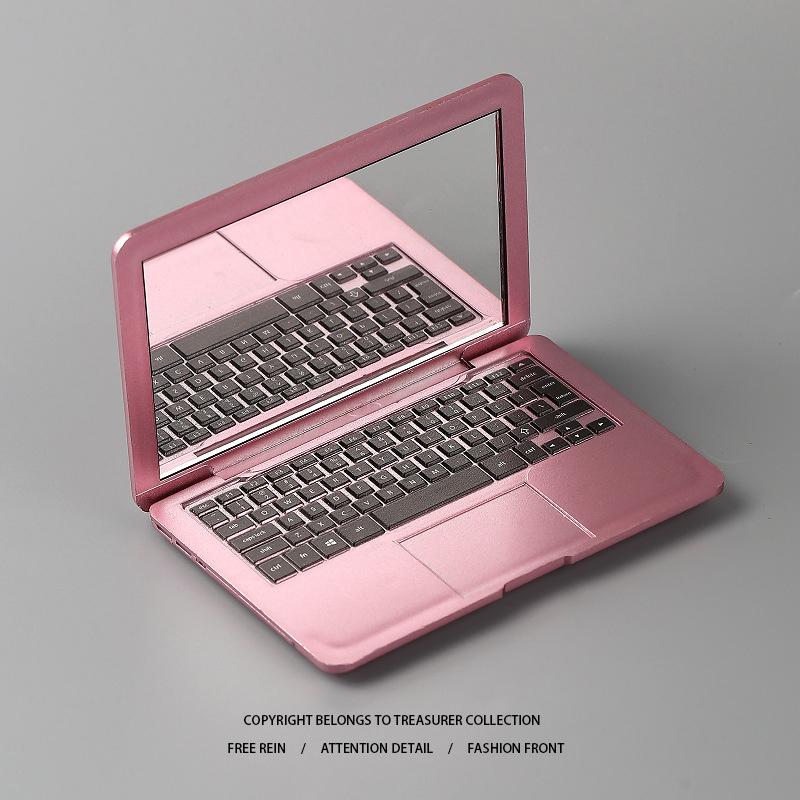 High Quality Pocket Beauty Makeup Mirror Creative Mini Computer Small Mirror Laptop Portable Design Foldable Apple Makeup Mirror