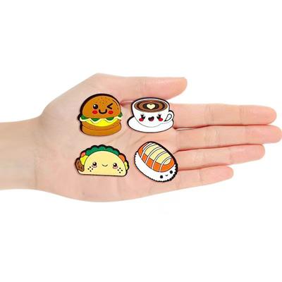 20Pcs Food Series Shoe Charms for Bubble Slides Sandals, PVC Shoe Decorations Accessories For Christmas Birthday Gift Part