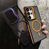 Clear Stand Holder Magnetic Translucent Phone Case For Samsung Galaxy S26 S25 S24 S23 Ultra Plus Lens Bracket Kickstand Cover