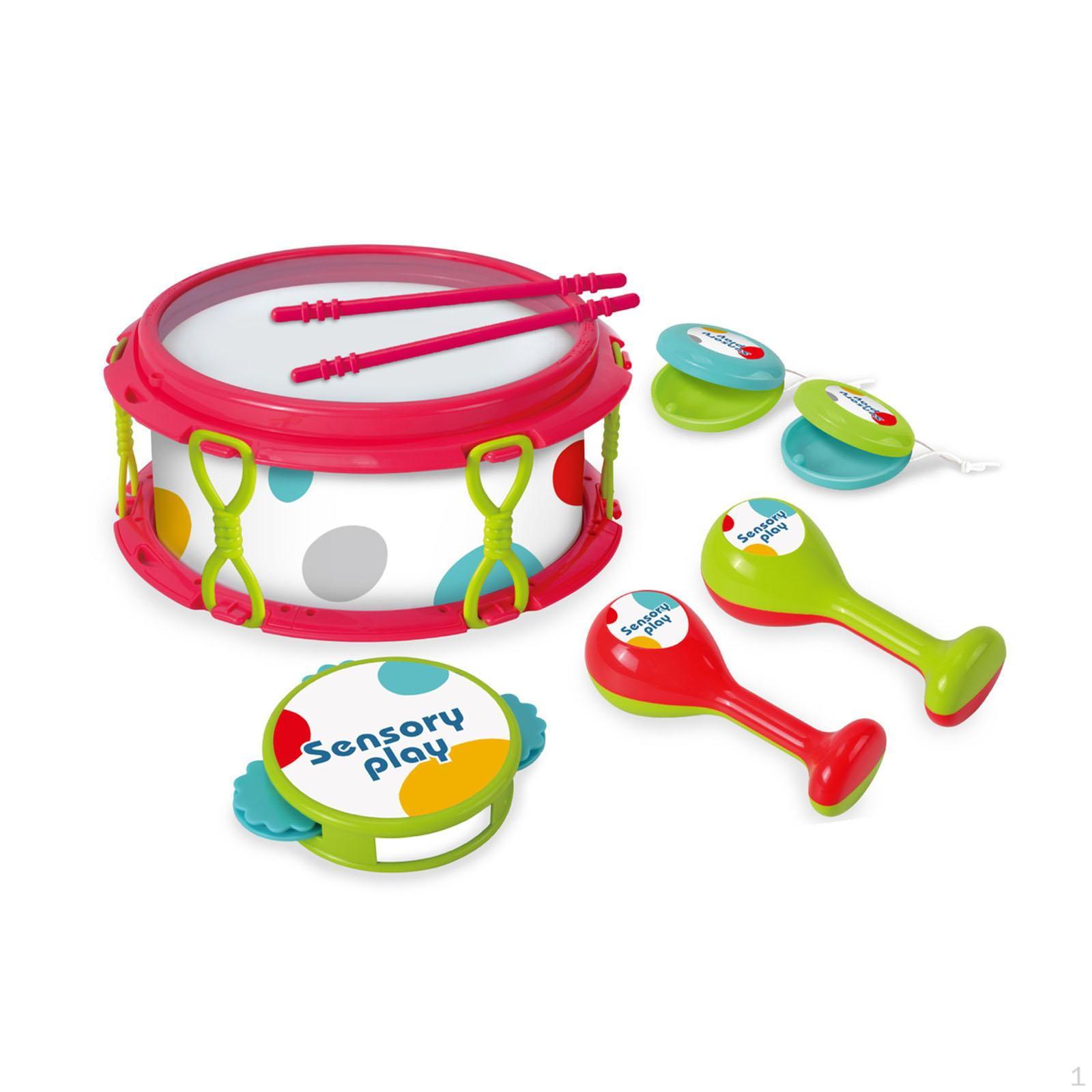 

Children s Drum Set with Drum, Maracas, And Bells – Educational Value, Made of PP Material,