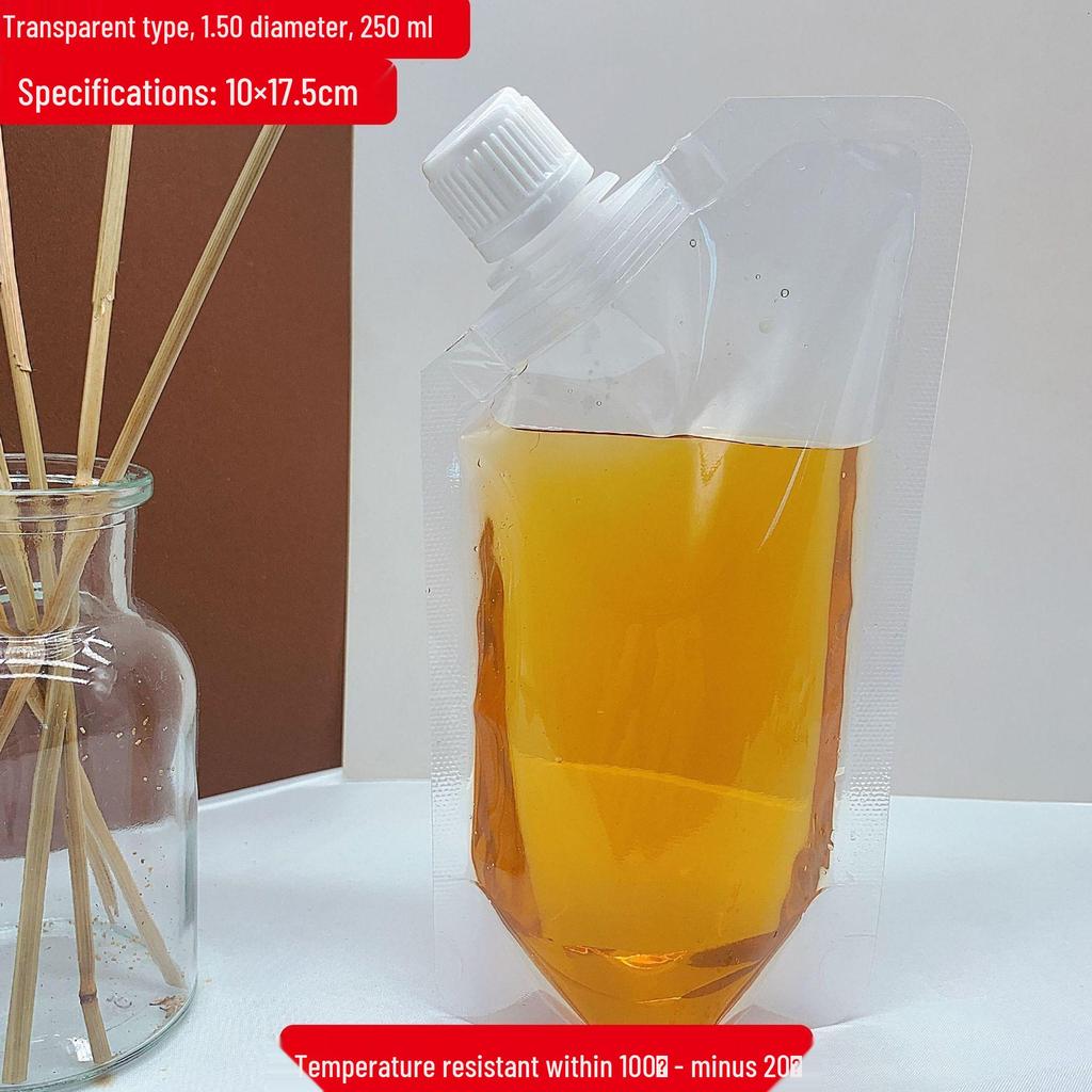 Large Caliber Self-Standing Angled Spout Bag for Food-Grade Liquid Portioning