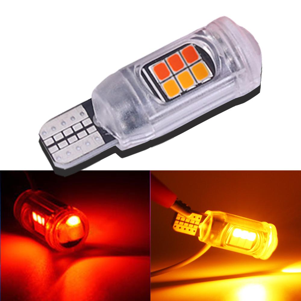 T10/T15 Motorrad-Blinker Motorrad Zweifarbig Hohe Helligkeit Standlicht Motorrad Brems-LED-Birne Rückleuchten