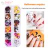 1 Box Halloween Geist Kürbis Form Holografisch Festival Glitzer Pailletten DIY Machen Nagel Kunst Handwerk Nagel Dekoration Zubehör