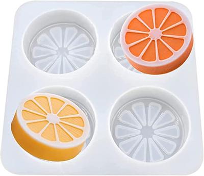 1 Pcs 4 Cavity Lemon Slice Silicone Molds Orange Slice Silicone Molds for Handmade SoapCake Decorating .