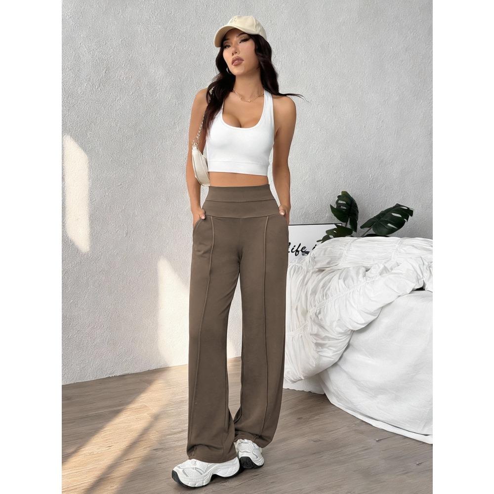 Straight Leg Sports Pants for Women, New Loose Quick Drying Pilates, Running Training Yoga Pants Fitness Suit
