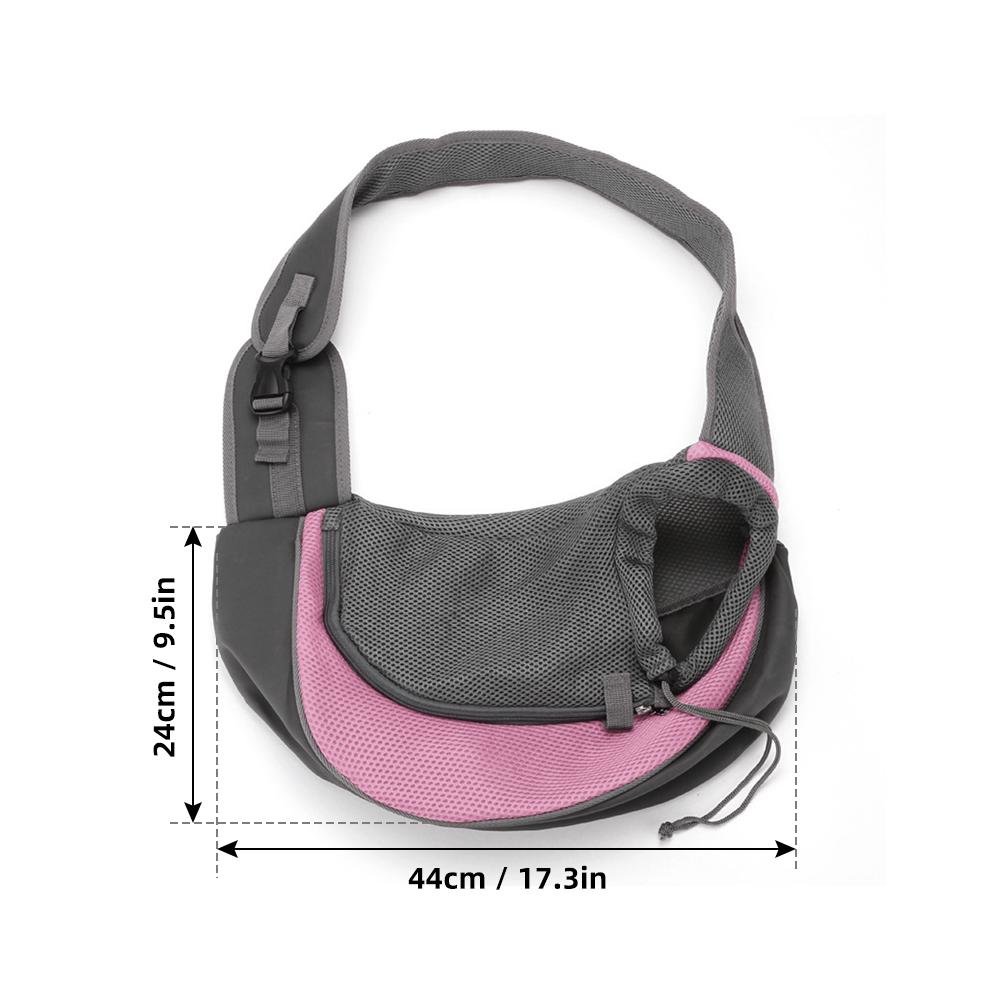 Sac à bandoulière de voyage en maille respirante pour chien de compagnie, sac à dos de voyage pour chiens et chats (M jusqu'à 10lbs