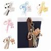 Bead Chain Plush Star Keychain Kawaii Bear Plush Pendant Star Doll Pendant  Birthday Gifts
