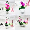 Artificial Orchid Plant Decorative Bonsai With Plastic Material For Home Decor And Gift Display