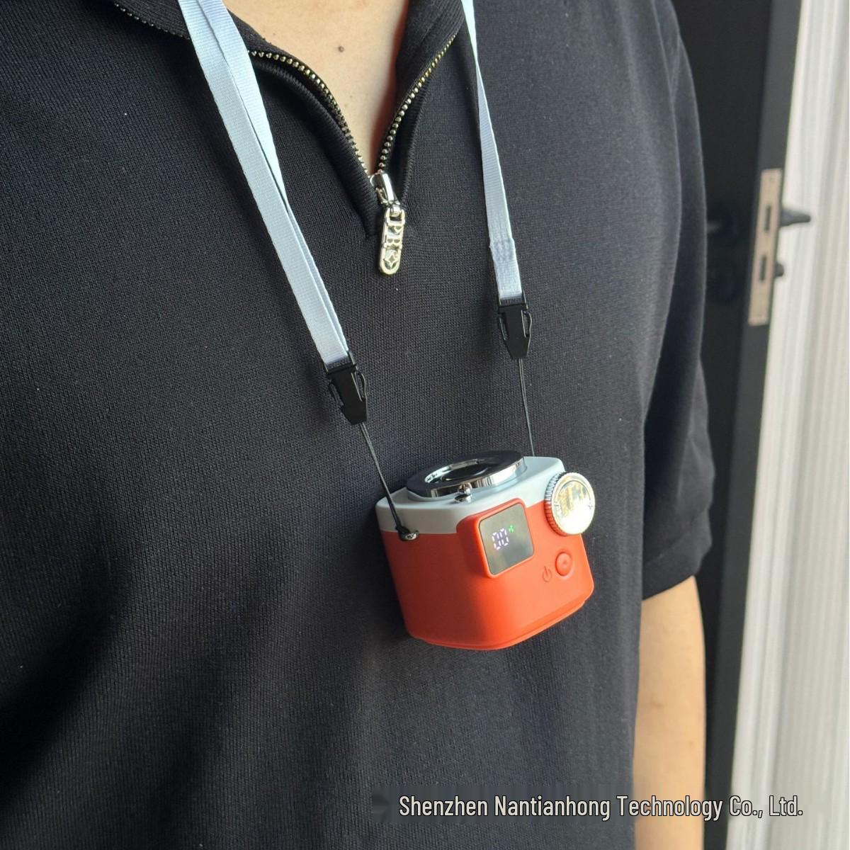 26-Year Multifunctional Neck-Hanging & Clip-On Fan with Stroller Octopus Holder Orange (with Lanyard)