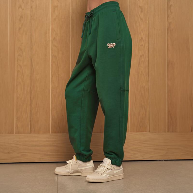 Reebok Knitted Sweatpants Unisex Dark Green Moderate Cuffed Pants 23FRC607UGL1