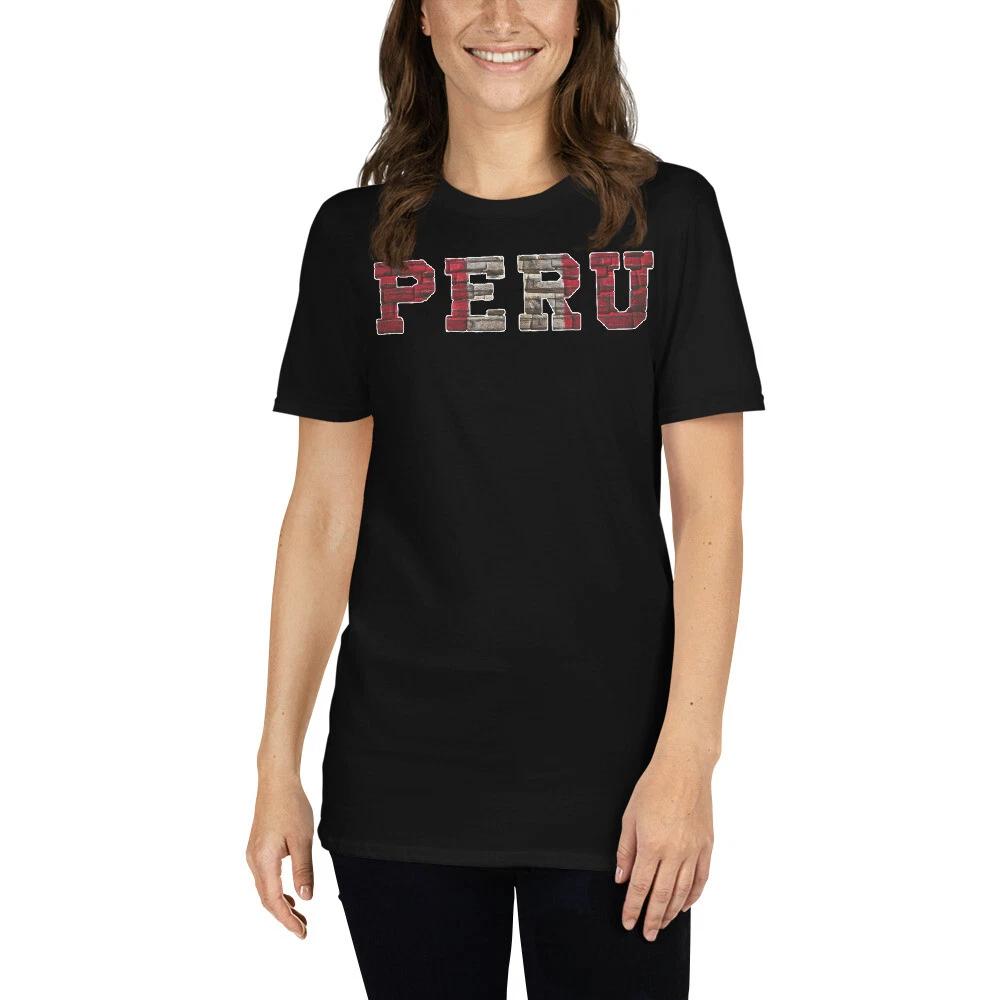 PERU INCA EMPIRE STONES WALL & FLAG GRAPHIC Short-Sleeve Unisex T-Shirt S