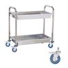 2-shelf Steel Waiter's Trolley with Deep Shelves