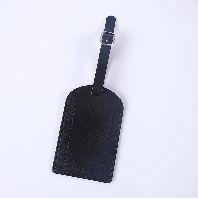 Anti-Lost Leather Luggage ID Tag with Boarding Pass Holder