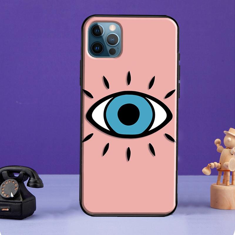 Big Eyes Cartoon Pattern Phone Case For iPhone 11 14 13 Pro Max XS XR X SE 2020 5S 6S 7 8 Plus 12 Mini Back Cover