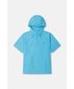 Koolongseupocheu Men'S Daypack Loose Fit Hooded Short Sleeve Anorak Tltcm26671Aqu