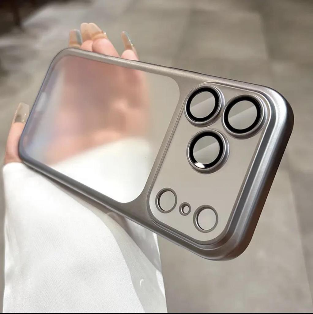 iPhone 17 Pro Max Ultra-thin Frosted Electroplated Case with Apple 16 Lens Film