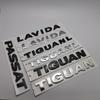 1Pc Rear Trunk Emblem Badge Sticker ABS Plastic Silver and Black for CADDY LAVIDA TIGUAN TIGUANL Logo Decorative