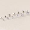 9 Colors Fashion CZ 3 Prong Tragus Cartilage Stainless Steel Ear Stud Crystal Zircon Earrings Piercing Jewelry