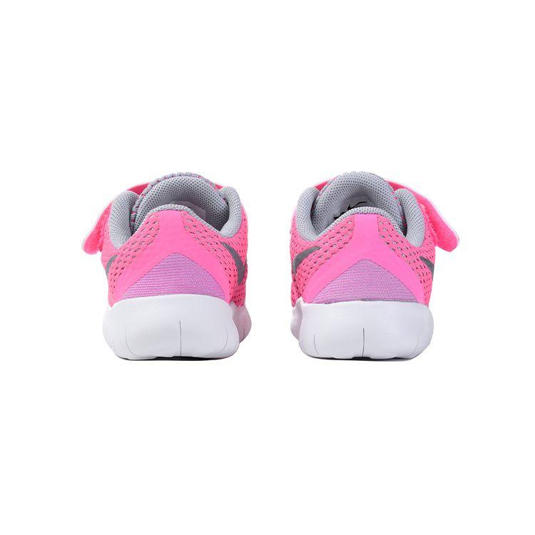 Nike Free RN TDV Pink Blast Baby Sneakers Metallic-Silver White Black 834042-600