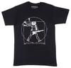 ROCK MAN Da Vinci Vintage Rocksänger Künstlerisch Amerikanisch Retro Kurzarm-T-Shirt (Für Männer und Frauen)