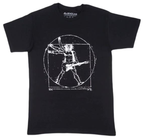 ROCK MAN Da Vinci Vintage Rock Singer Artistic American Retro Short-Sleeved T-Shirt (For Both Men and Women)