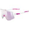 Sports Sunglasses UV400 Shield Lightweight Mirror Lens Cycling Running Hiking Outdoor Sequenze Clear [Uvex] Anti-Fog (Mirror Pink)