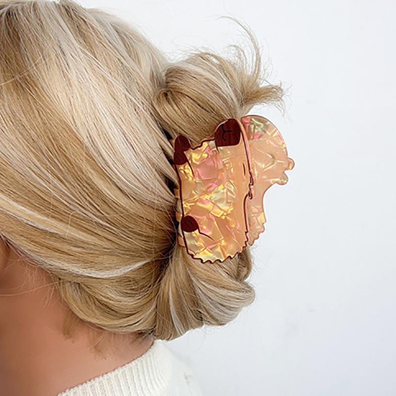 Animal Capybara Hair Claw 8Cm Acrylic Claw Clips Cute Cartoon Crab Hair Clips Hair Accessories For Women Girls