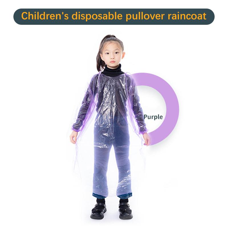 Child Disposable Raincoat Outdoor Hiking Rafting Mountaineering Water Projects With Disposable Rain Poncho