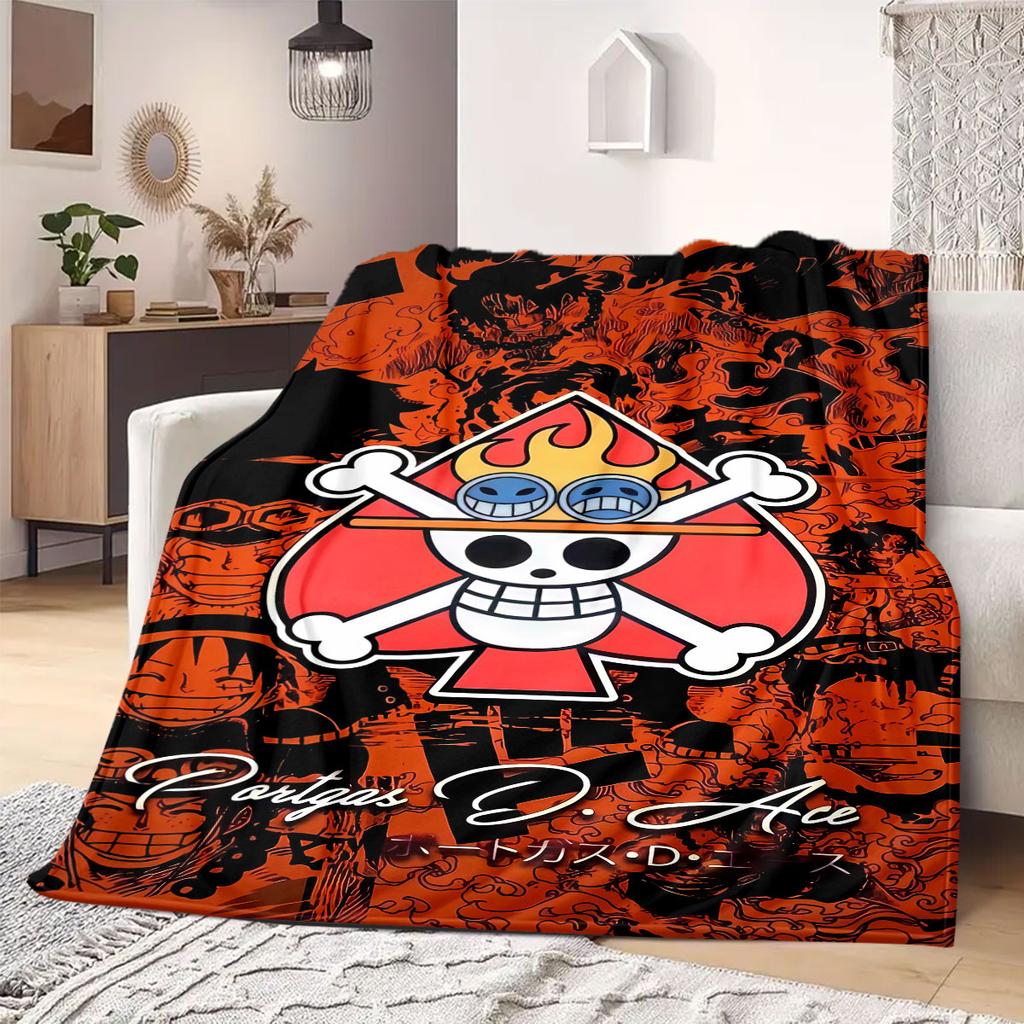 OnePiece anime Flannel Blanket Warm,Comfortable,Suitable for Bedrooms,Sofas,Beds,Chairs,Picnics,Travel