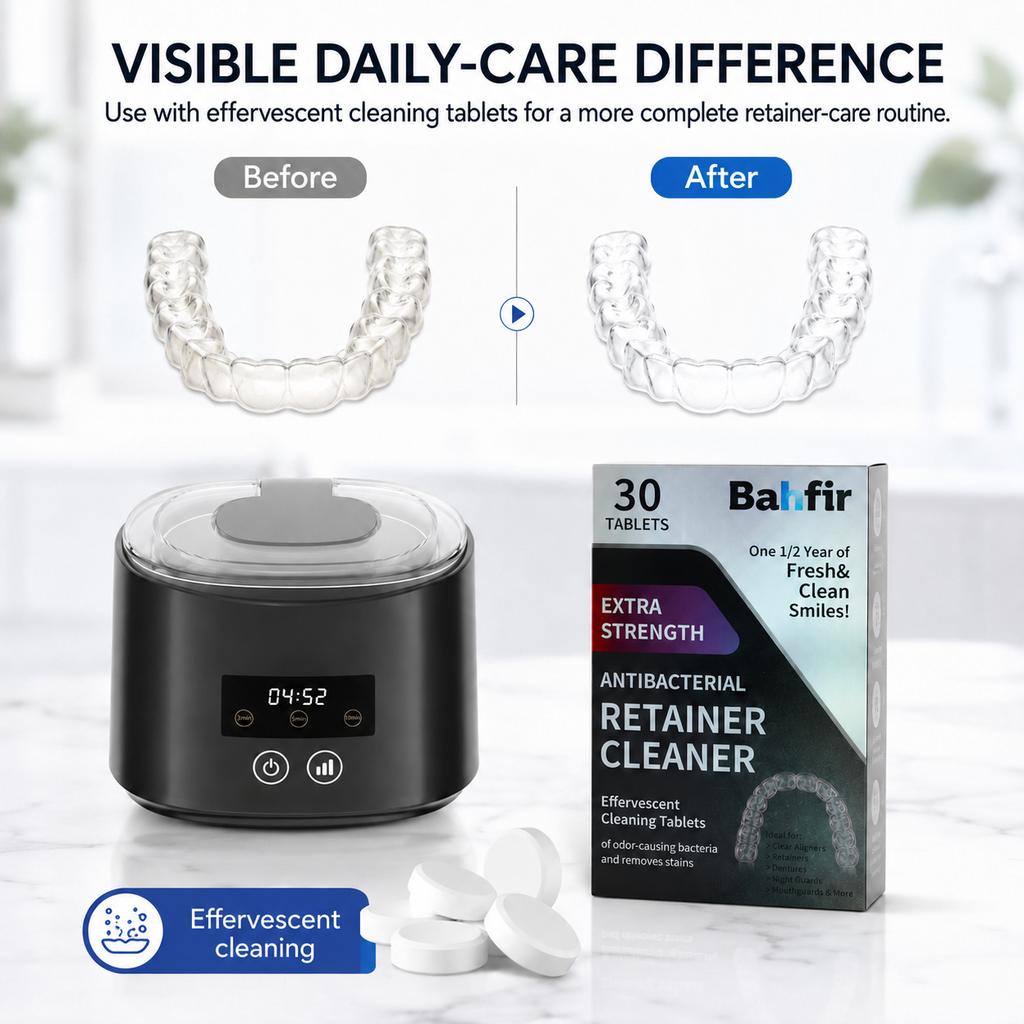 Xiaomi Xiaomi 50KHZ USB Rechargeable Ultrasonic Braces Cleaning Machine Multi-Function for Invisible Retainer Denture And Jewelry Care