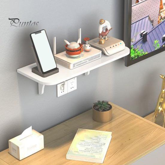 Półka ścienna do routera, organizer listwy zasilającej, dwuwarstwowa konstrukcja, wytrzymała, łatwa instalacja, pływający uchwyt ścienny
