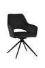 LAPO Swivel Chair Upholstered In Gray Fabric