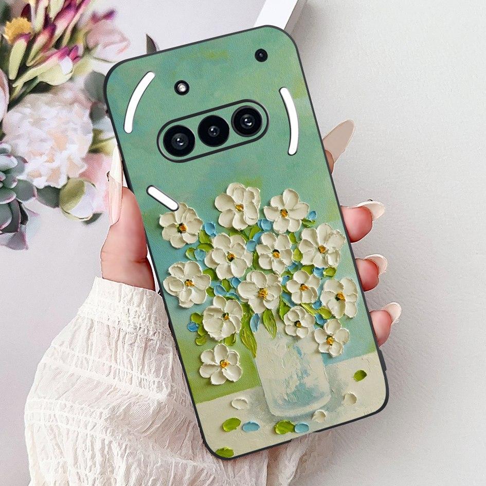 For Nothing Phone 3A 2025 Case A059 Fashion Flower Cats Cartoon Silicone Soft Shockproof Cover For Nothing Phone3A 3A Pro Bumper