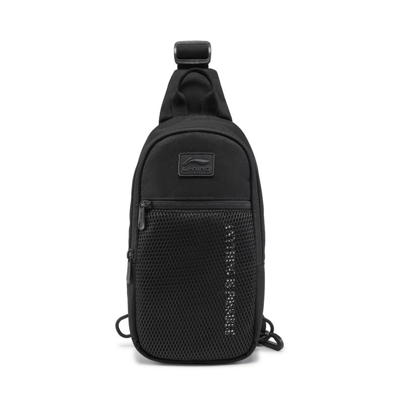 New LiNing Sports Life Collection Polyester Sling Bag Unisex Basic Black ABDV373-1