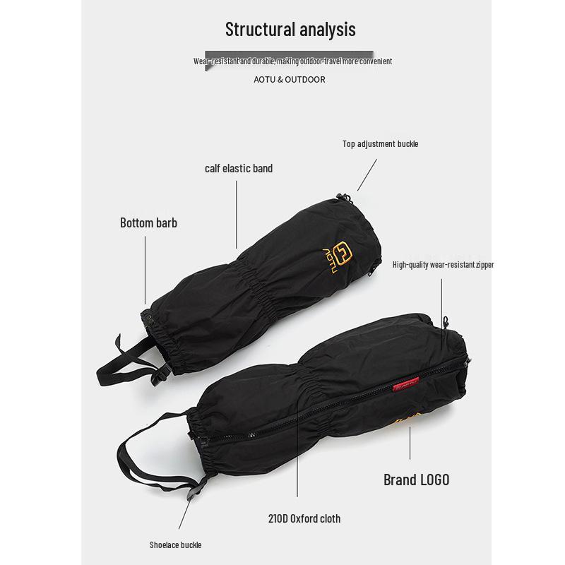 Unisex Skiing and Hiking Snow Gaiters: Snowproof, Snakeproof, Sandproof Leg and Shoe Covers - AT8904