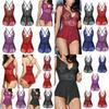 Women V Neck Lingerie Cross Back Babydoll With Adjustable Criss Cross Straps And Plus Size Options