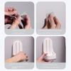 Toilet Brush with Base, Wall-Mounted Bathroom Quick Drain Cleaning Tool, All-purpose Cleaning Brush, Soft Rubber Brush Head