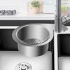 Abflusskorb für die Küchenspüle, Edelstahl, platzsparend, multifunktionales Spülbeckensieb für Zuhause