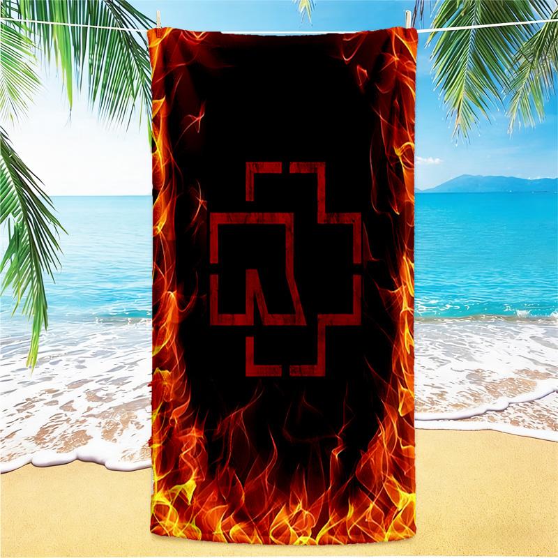 1pc Rammstein Heavy Metal Beach Towel,quick Drying Absorbent Beach Towel,outdoor Sports Swimming Beach towel,Soft and Comfortable Y73067