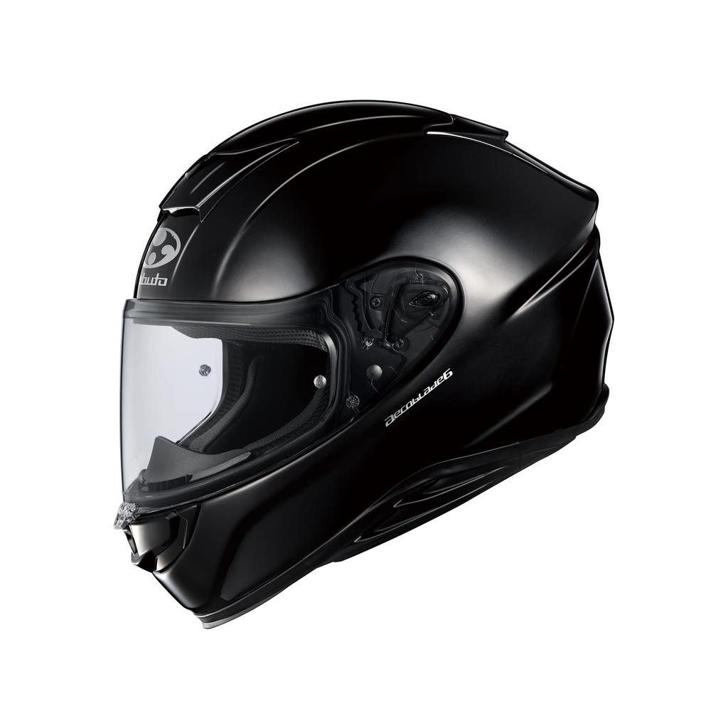 OGK KABUTO AEROBLADE6 Full Face Motorcycle Black Metallic Helmet, (Size M)