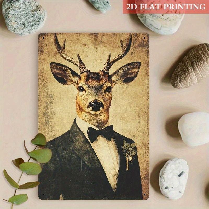 Retro Metal Animal Wall Art for Home Kitchen Farm Cafe Garden