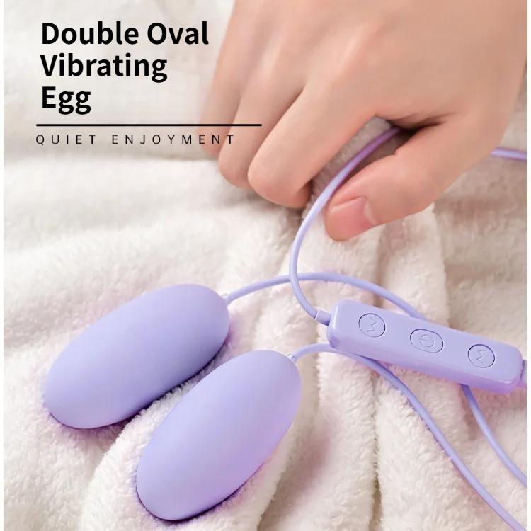 10 Frequency Double Vagina Balls Vibrator USB Silent Strong Shake In Front And Back For Foreplay Adult Fun Female Masturbation
